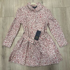 Ralph Lauren Red and White Floral Shirt - NWT, Size 4T